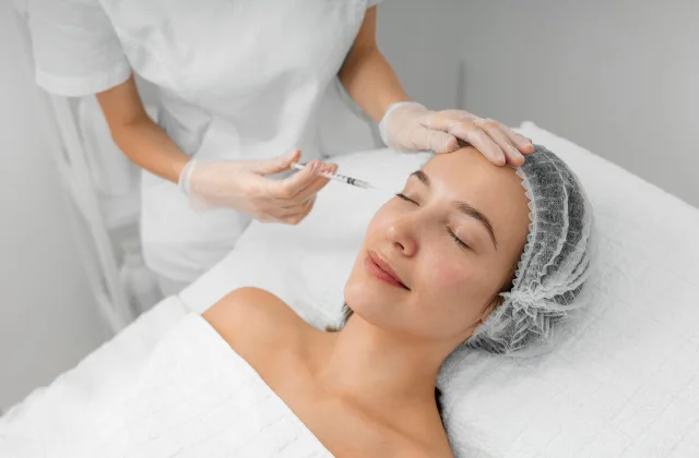woman getting botox