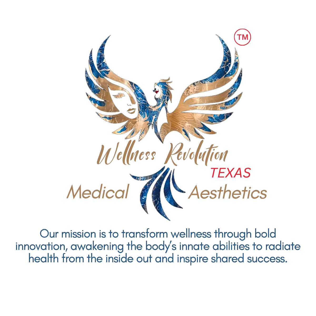 Wellness Revolution Texas WRTX Logo with Mission Statement June 2025