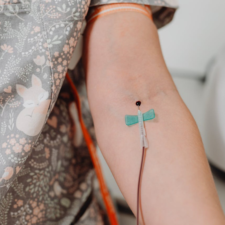 Close-up View of Intravenous Line