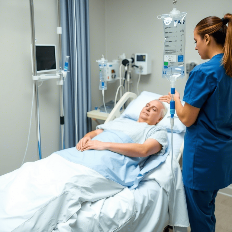 Iv hydration therapy patient and doctor