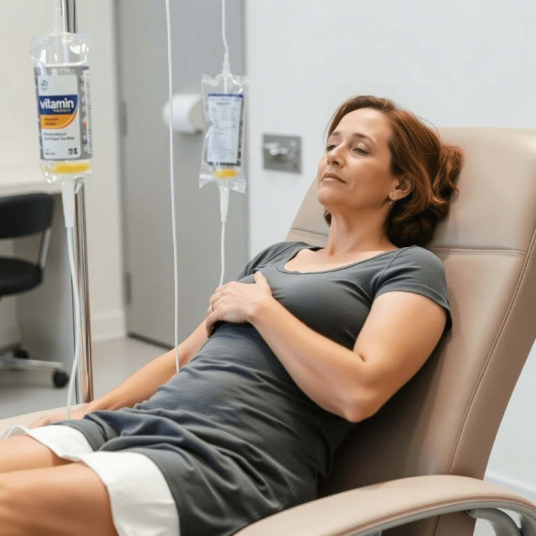 woman on Intravenous vitamin therapy